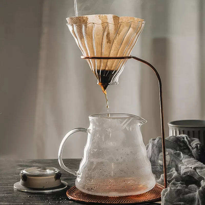 

2022New Dripper V60 Pour Over Coffee Pot Hand Brewing Pots Coffee Filter Cup Coffee Kettle Dripper Stand Coffee Maker Set