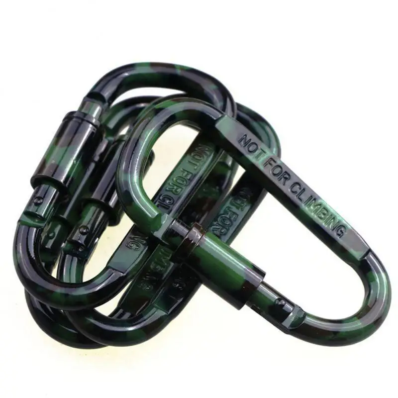 

4PCS Mountaineering Buckle Outdoor Camping Multi Tool Steel Small Carabiner Clips Fishing aluminum alloy Acessories Dropship