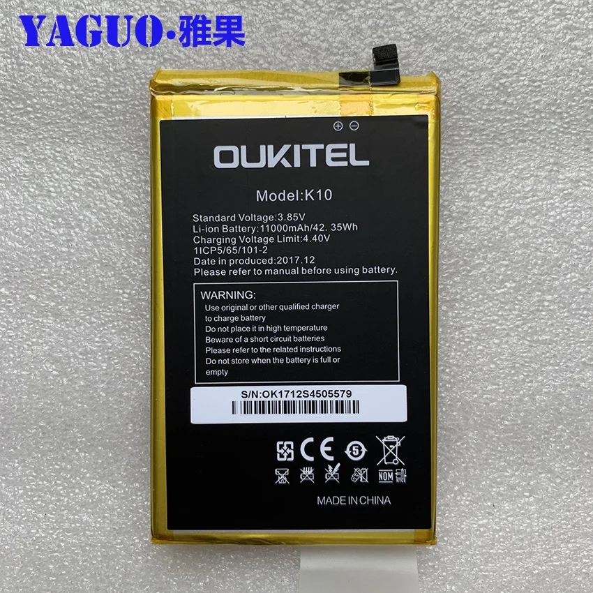 

100% Original Full 11000mAh Battery Replacement High Quality Large Capacity Back Up Bateria For Oukitel K10 Smart Phone