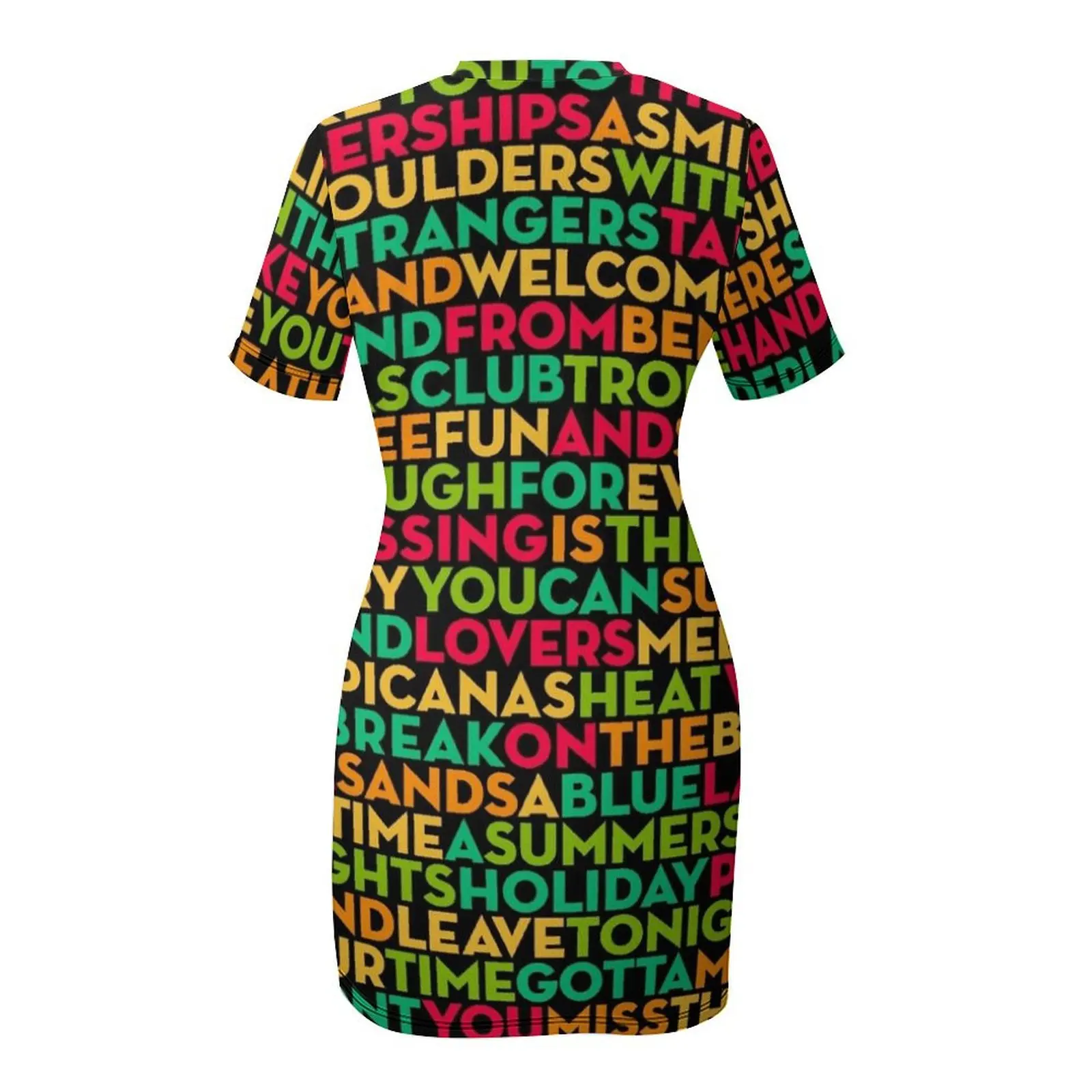 Клуб Тропонски - Wham! (Lyrics) v.5 Платье с короткими рукавами Женская одежда платья для