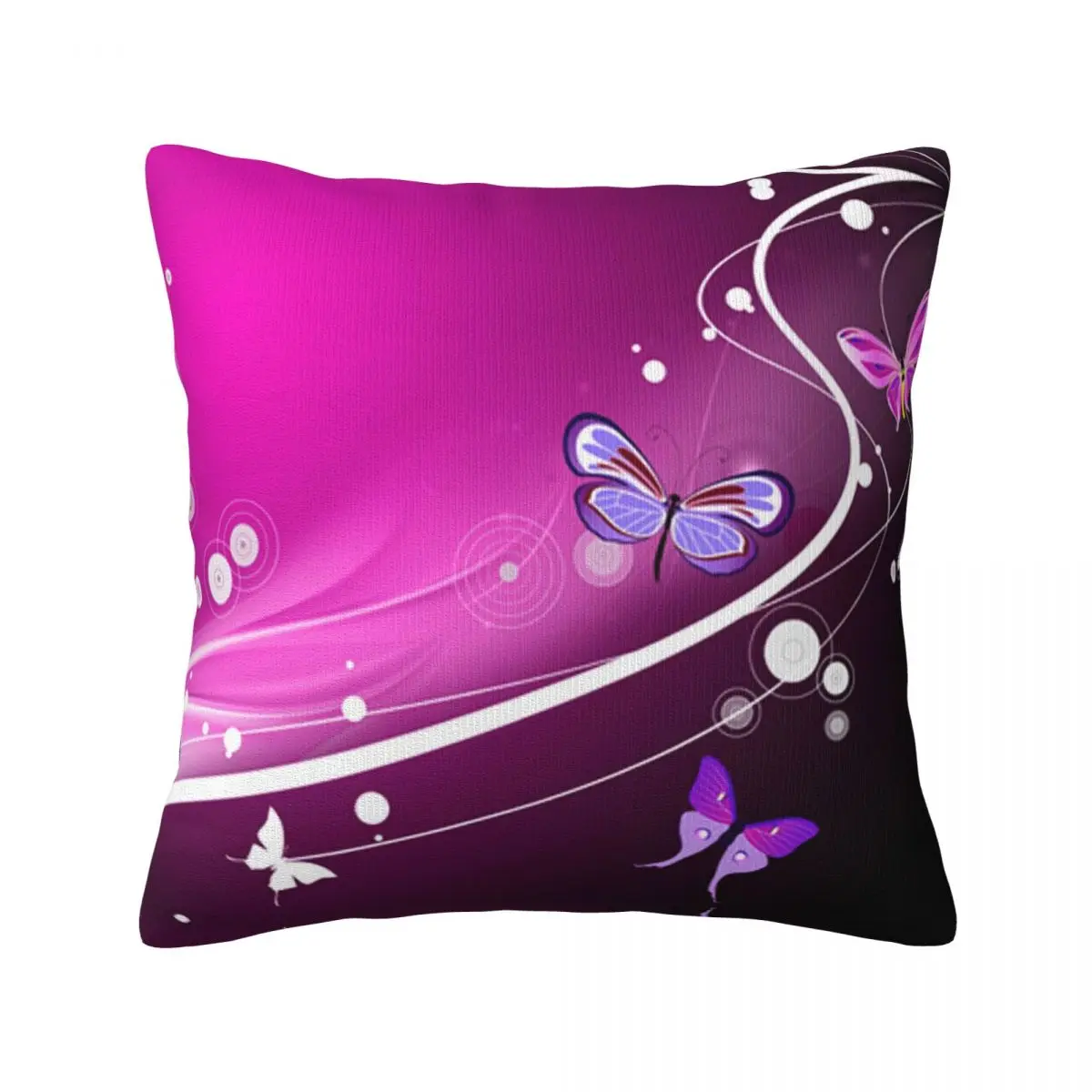 

Pink Butter-fly Design Throw Pillow Cover Decorative Pillow Covers Home Pillows Shells Cushion Cover Zippered Pillowcase