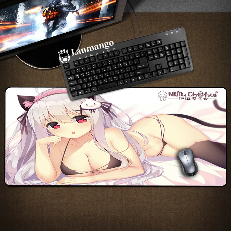 

Desk Accessories Mouse Ped Anime NekoPara Pad Large Rubber Keyboard Pc Gamer Gaming Carpet Cabinet Xxl Computer Mat Extended