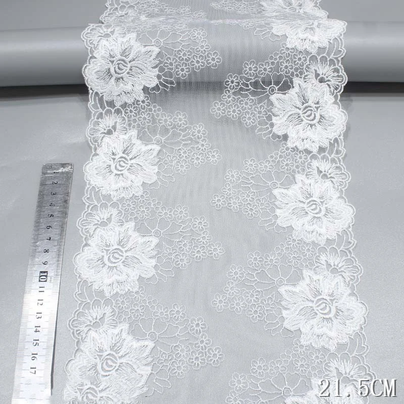 

Белая кружевная ткань с вышивкой, 20 ярдов, юбка-занавеска «сделай сам», аксессуары для шитья, высокое качество