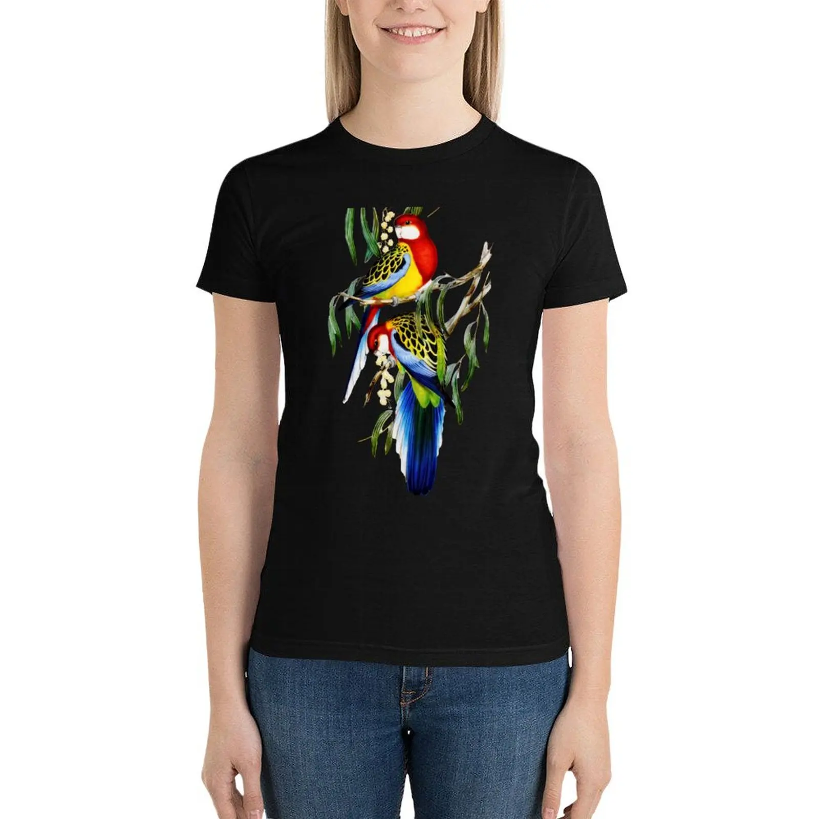 Футболка East Rosella (Platycertus Eximius) от John Gould эстетическая одежда топы рубашки для женщин