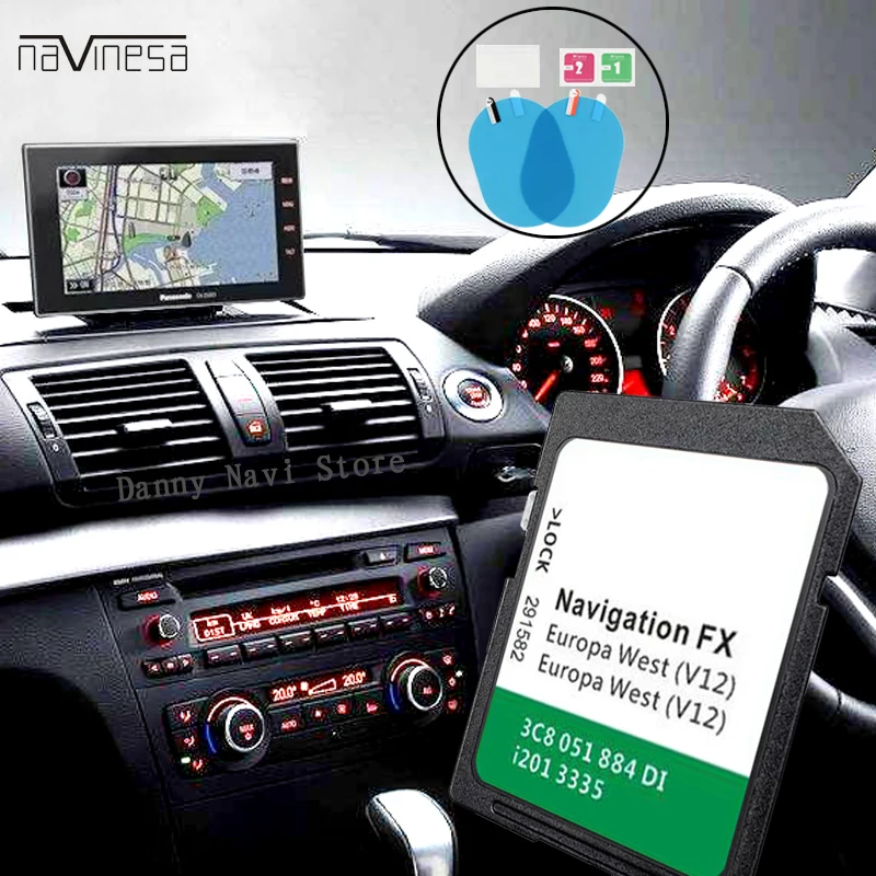 

3C8051884 SDCard V12 SatNav Европейская Западная RNS 310 навигационная система FX программное обеспечение оригинальное обновление VW