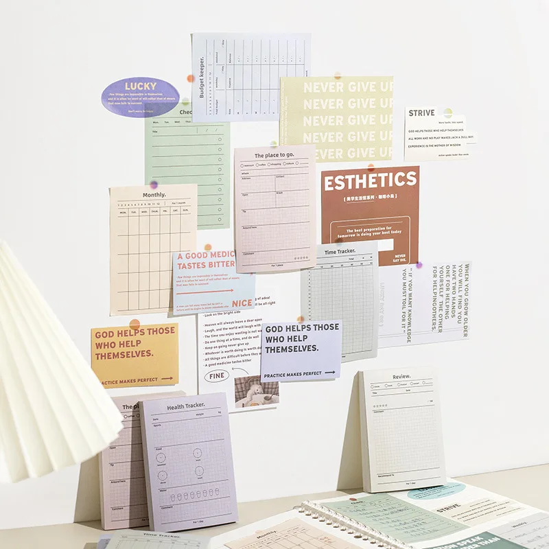 

100 Pcs Simplicity Cute Styles Sticky Message Notes Memo Pad Diary Stationary Flakes Scrapbook Decorative Kawaii N Times Sticky