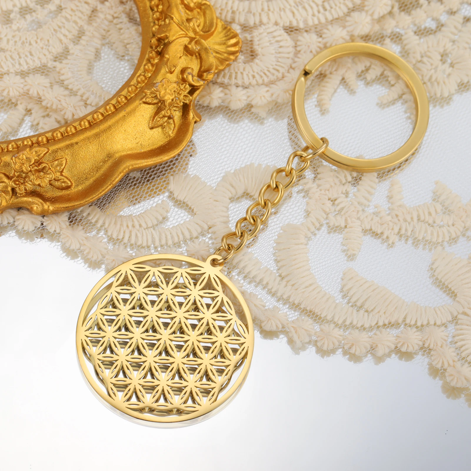 LIKGREAT брелок с подвеской в виде цветка жизни буддийский сакральной геометрией