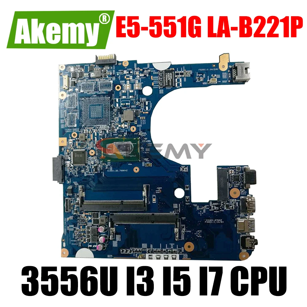 

Материнская плата для ноутбука 12243-3, с процессором 2955U 2957U 3556U I3 I5 I7, для ACER E1-432G 12243-3, материнская плата для ноутбука