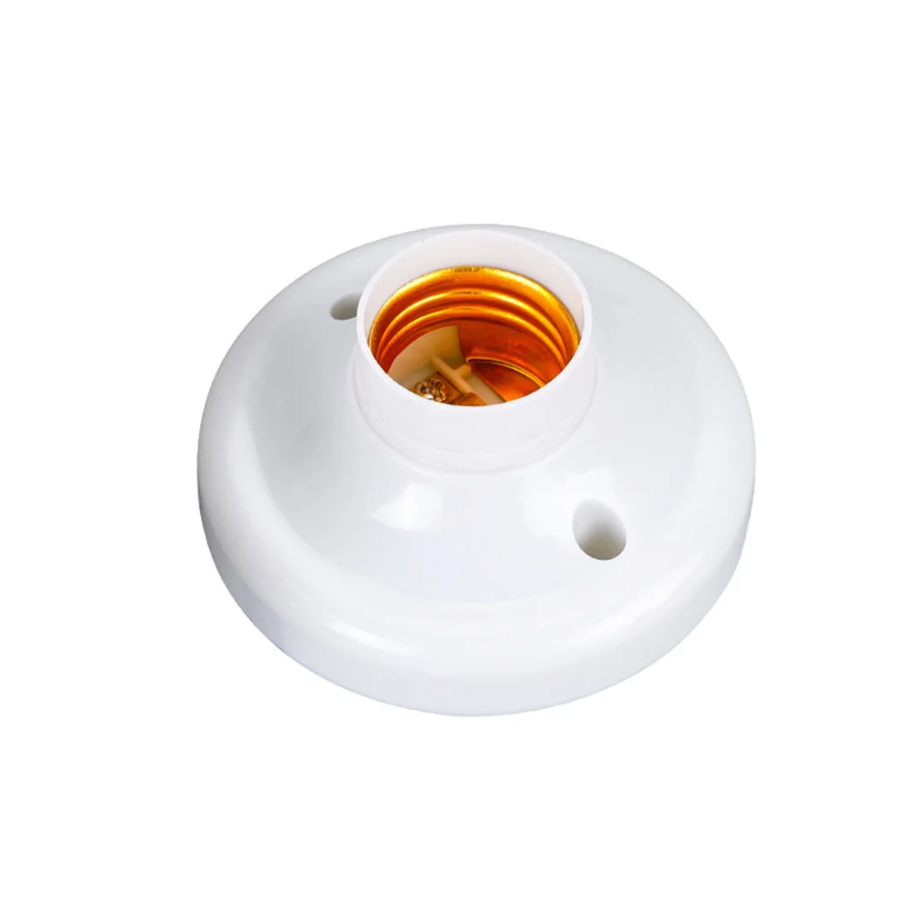 10pcs E27 Light Bulb Pendants Lamp Holder Screw Cap Sockets 250V Round Fixing Base Converter Hot Sell Lighting Accessories