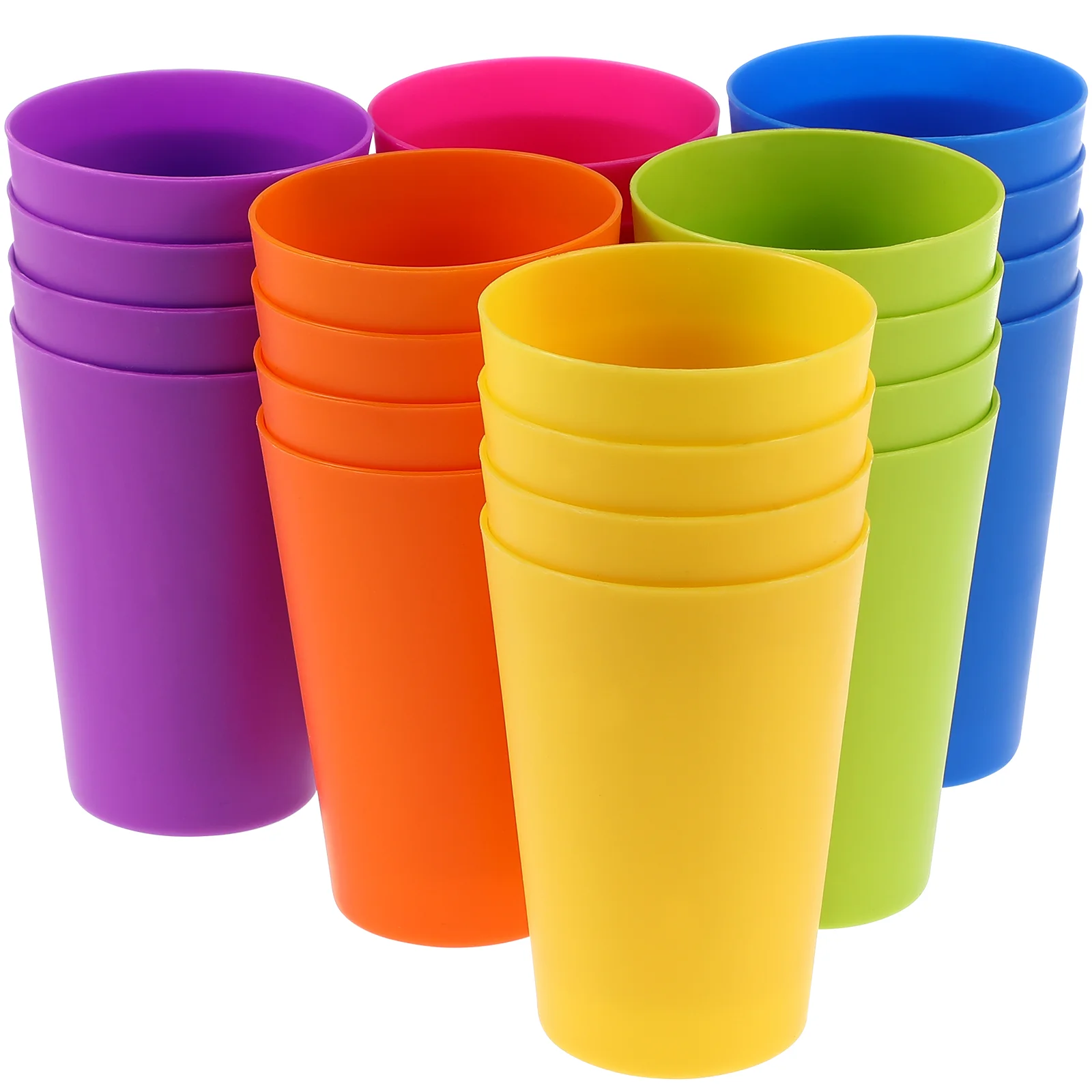 

24 Pcs Plastic Drinking Cups Plastic Colorful Beverage Cups for Bear Party Favors Disposable