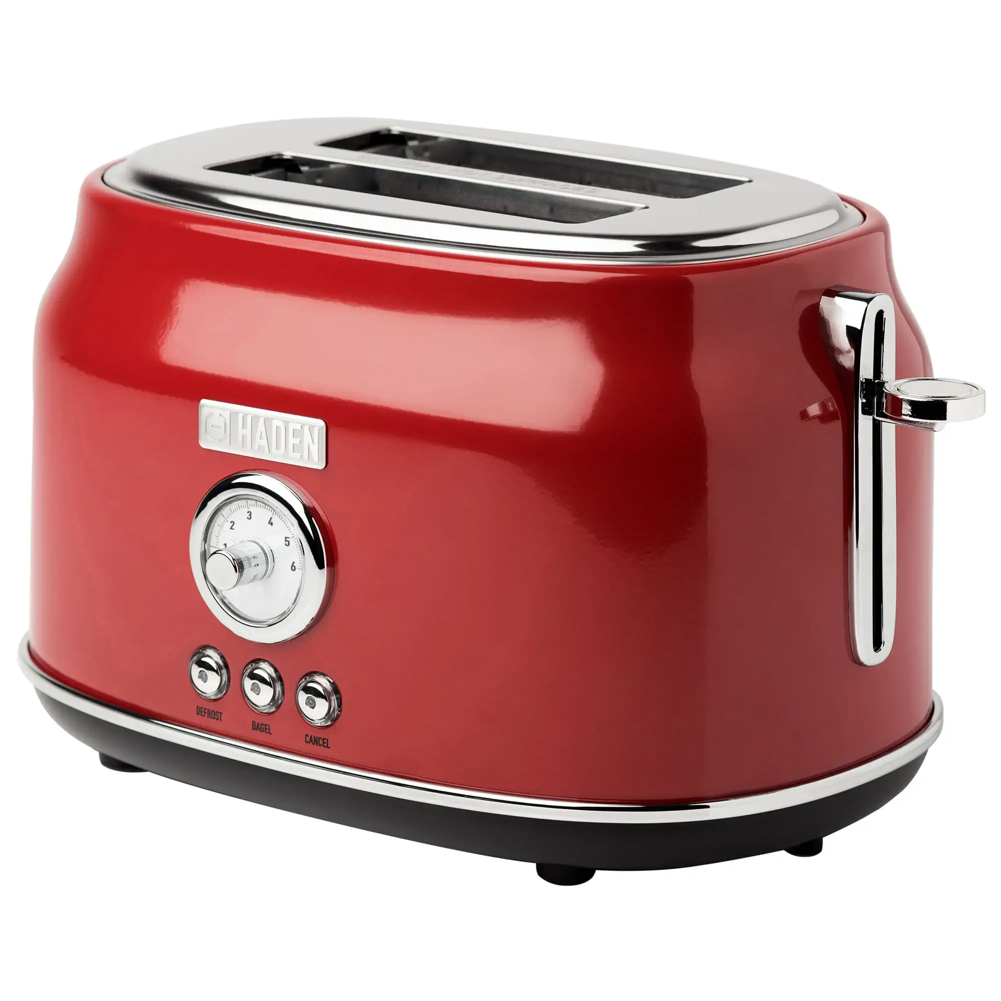 Fast shipping Dorset 2-Slice Wide Slot Stainless Steel Countertop Retro Toaster, Red - 75001 kitchen bread grill Toasting Machin