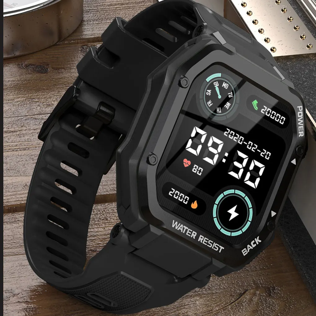 

Умные часы, совместимые с Bluetooth, 4,3-дюймовые водонепроницаемые наручные часы TFT 3ATM с напоминанием о сообщениях, треком сна и пульсометром, зеленые