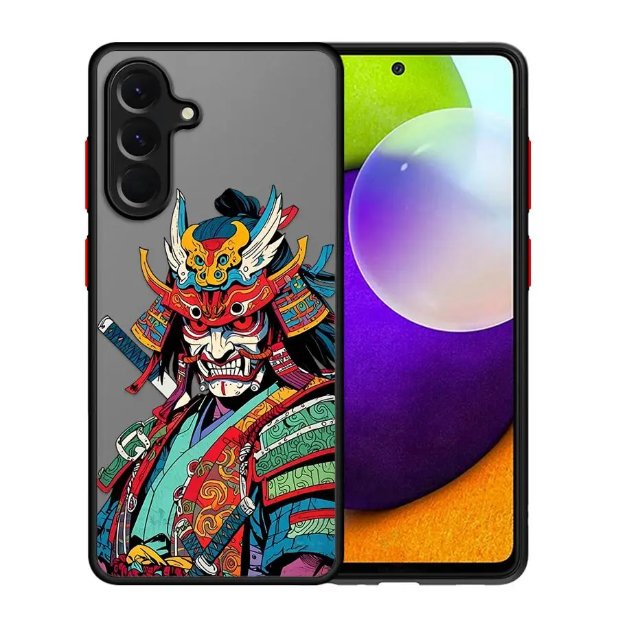 Чехол для телефона Samsung Galaxy A73 A33 A34 A36 A14 A23 A52S A72 A53 A35 A16 A15 A54 A56 A55 A17 A52 с изображением японского воина-призрака (art.: 3920da7f2bbe3) - 3920da7f2bbe3