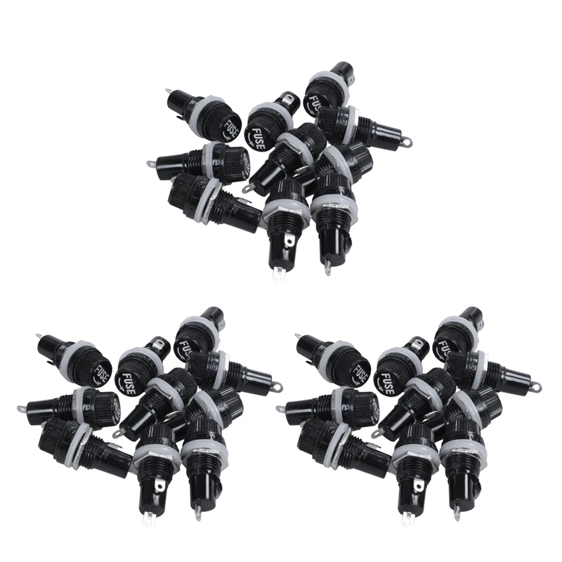 30 шт., 10 А переменного тока, 250 В, 5 мм X 20 мм, пластиковая фотопанель с креплением