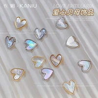 2pcs delicate heart diamond nail art charms new 2022 luxury love heart jewelry for nail supplies manicure decoration accessories