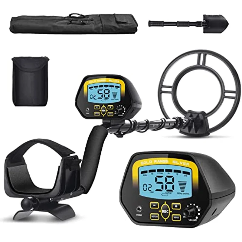 

SAKOBS Higher Accuracy Waterproof Metal Detector with LCD Display, DISC & Notch & All Metal Mode, Advanced DSP Chip 10" Coil