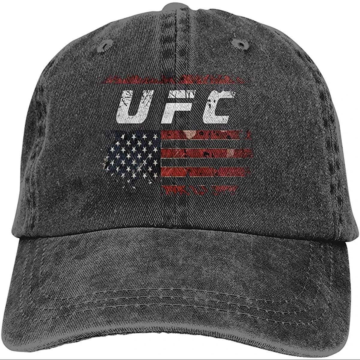 

U-F-C USA Flag Unisex Adjustable Cowboy Hat Denim Hats Dad Hat Snapback Hat Sombrero De Mujer