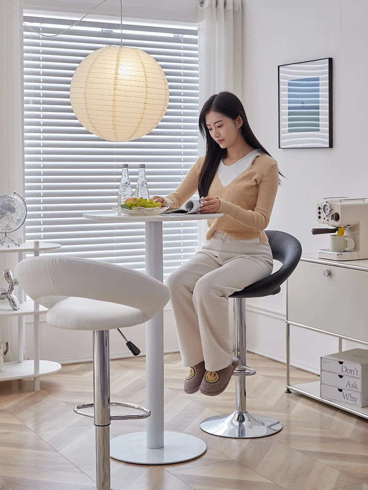 Скандинавский барный стул подъемник домашняя спинка высокий кассир на рабочем