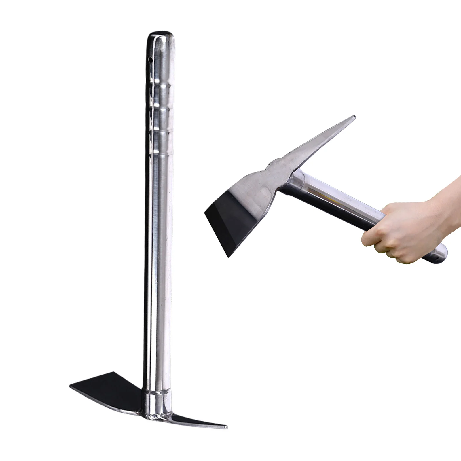 

Garden Stainless Steel Hoe And Handle Stainless Hoe For Planting Ditches Tillage Weeding Strong Stainless Steel Gardening