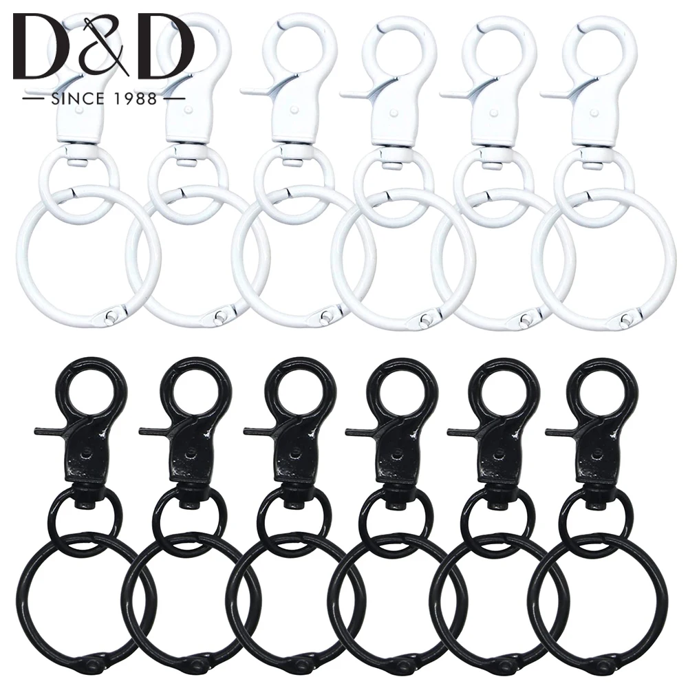 

5/10Pcs Metal Swivel Lobster Clasp Spring Snap Alloy Keychain For Bag Hang Clamp Clasp Keychain Carabiner Buckle Accessories