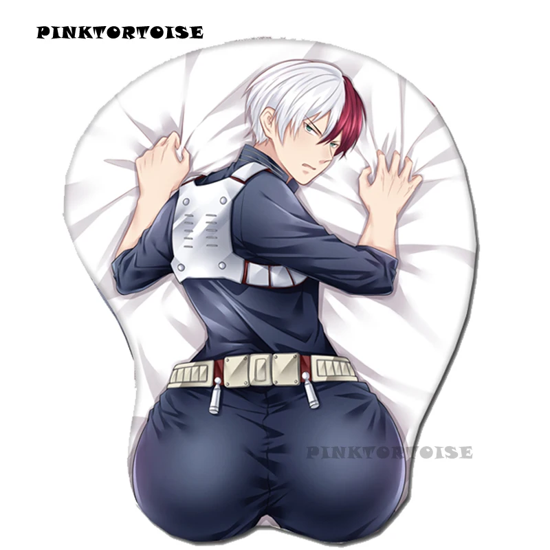 

PINKTORTOISE Anime My Hero Academia mousepad 3d chest Soft Silicon 3D Pad Todoroki Shouto anime Ergonomic mat Gaming MousePad