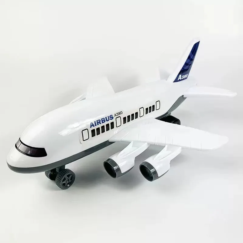 Large Size Boys Toy A380  Airplane Model Simulation Track Inertia Aircraft Passenger Tough Plane Kids Airliner Toys Car Gifts images - 6