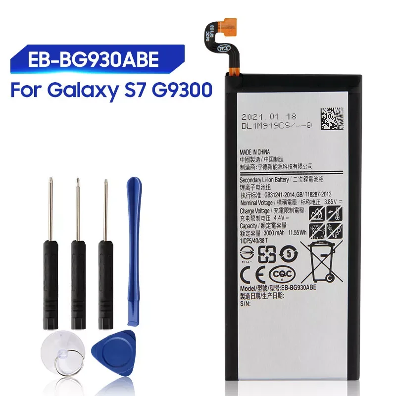 

Сменная батарея для Samsung Galaxy S7 SM-G9300 G9300 G930F G930A G9308 EB-BG930ABA 3000mAh