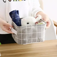20221pc home products portable desktop cotton and linen storage basket toy storage basket