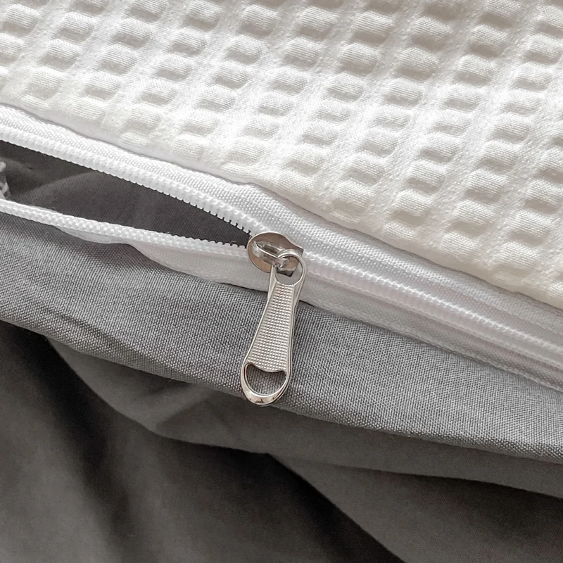 Сплошной цвет комплект постельного белья для двуспальной кровати из матового