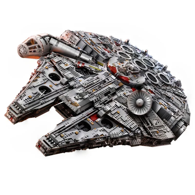 

In Stock 8445pcs Blocks 75192 Millennium Years Falcons Lando Calrissian Building Blocks Toys space wars blocks christmas Gift