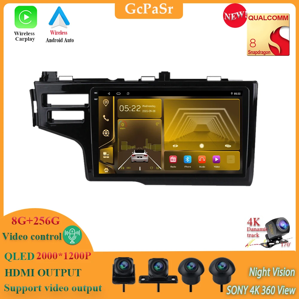 

Qualcomm Snapdrag Android 12 Car Radio Player For Honda Jazz 3 2015 - 2020 Fit 3 Gp Gk 2013 - 2020 Auto Radio Multimedia speler
