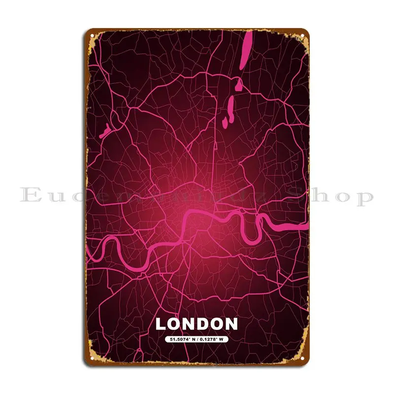 

London Metal Plaque Poster Funny Club Garage Custom Club Tin Sign Poster