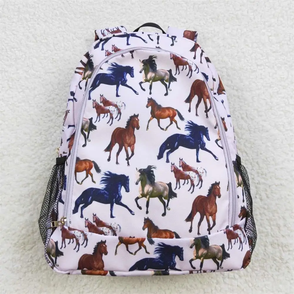 Wholesale Boutique Baby Kids Western Horses Backpack Toddler Outdoor Portable Kids Children School Boutique Bag