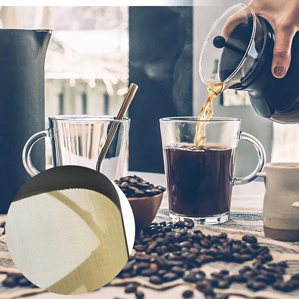 

4 Pcs Coffee Filter Universal Coffee Filters Reusable Coffee Mesh Basket Cup Brewer Tool Coffee Tea Accessories