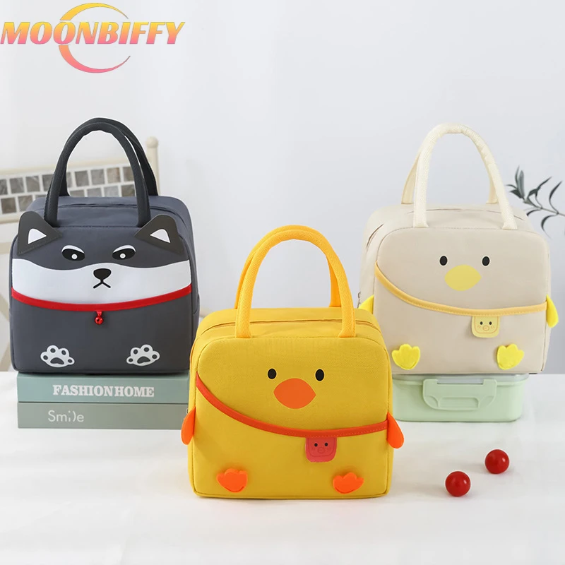 

Cartoon Canvas Lunch Bags Portable Insulated Thermal Cooler Bento Lunch Box Tote Picnic Storage Bag Pouch Kids Lunch Bag