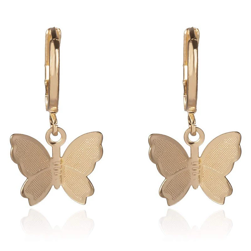 

Small Frosted Butterfly Earrings Female Super Fairy Temperament Girlish Style Fresh Earring Hoop Earrings