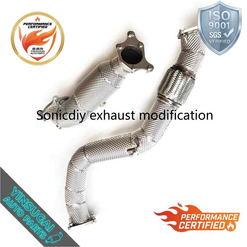 Фото Высокоэффективный коллектор Sonicdiy из нержавеющей стали SS304 для BMW 328i 2.5 E90 E92 E93: улучшение внешнего вида и производительности выхлопной системы №5