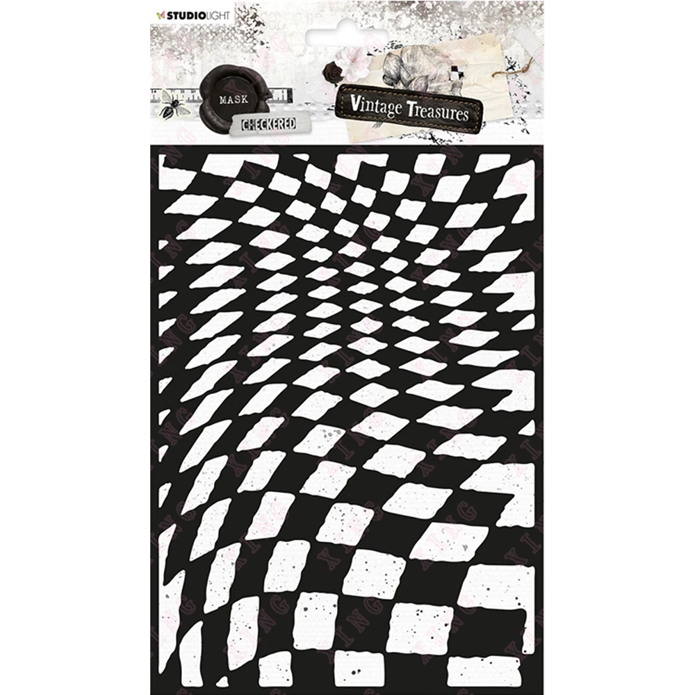 

New Checkered Diy layering stencils painting scrapbook paper Coloring embossing album decorative template Craft Reusable Cut Die