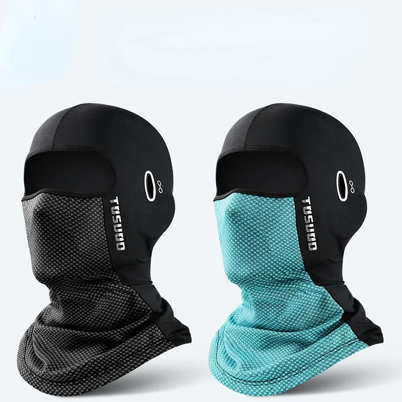 

1pc Summer Ice Silk Sunscreen Headgear Motorcycle Helmet Lined Hood Equipment Bike Head Cover Tactical Cap Fishing Cycling