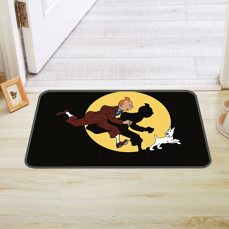 

Приключения Тинтин, напольные коврики для дома, коврик для ванной, милый ковер, Придверный коврик для гостиной, кухни, украшение