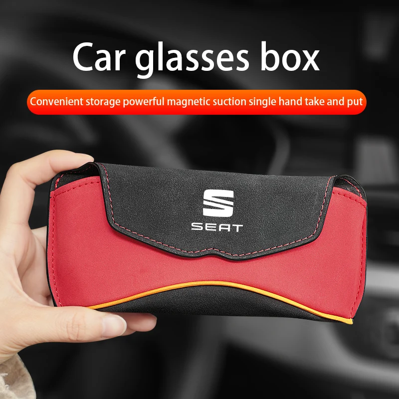 

For SEAT Ibiza Arona Ateca Cordoba Alhambra Mii Tarraco Leon Altea Toledo Auto Sunglasses Holder Multifunction Glasses Storage