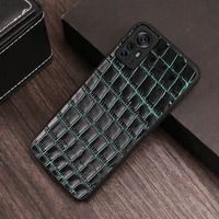 genuine leather phone case for xiaomi redmi note 11 10 9 8 pro for xiaomi mi 12 11 ultra 12 11 10 9 8pro case crocodile head