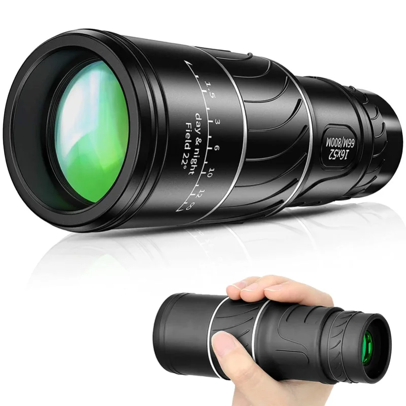 Купи Powerful Monocular Telescope 16x52 Long Range HD Spotting Scope Super Zoom Monocular Optical Sight For Camping Fishing Hunting за 1,150 рублей в магазине AliExpress