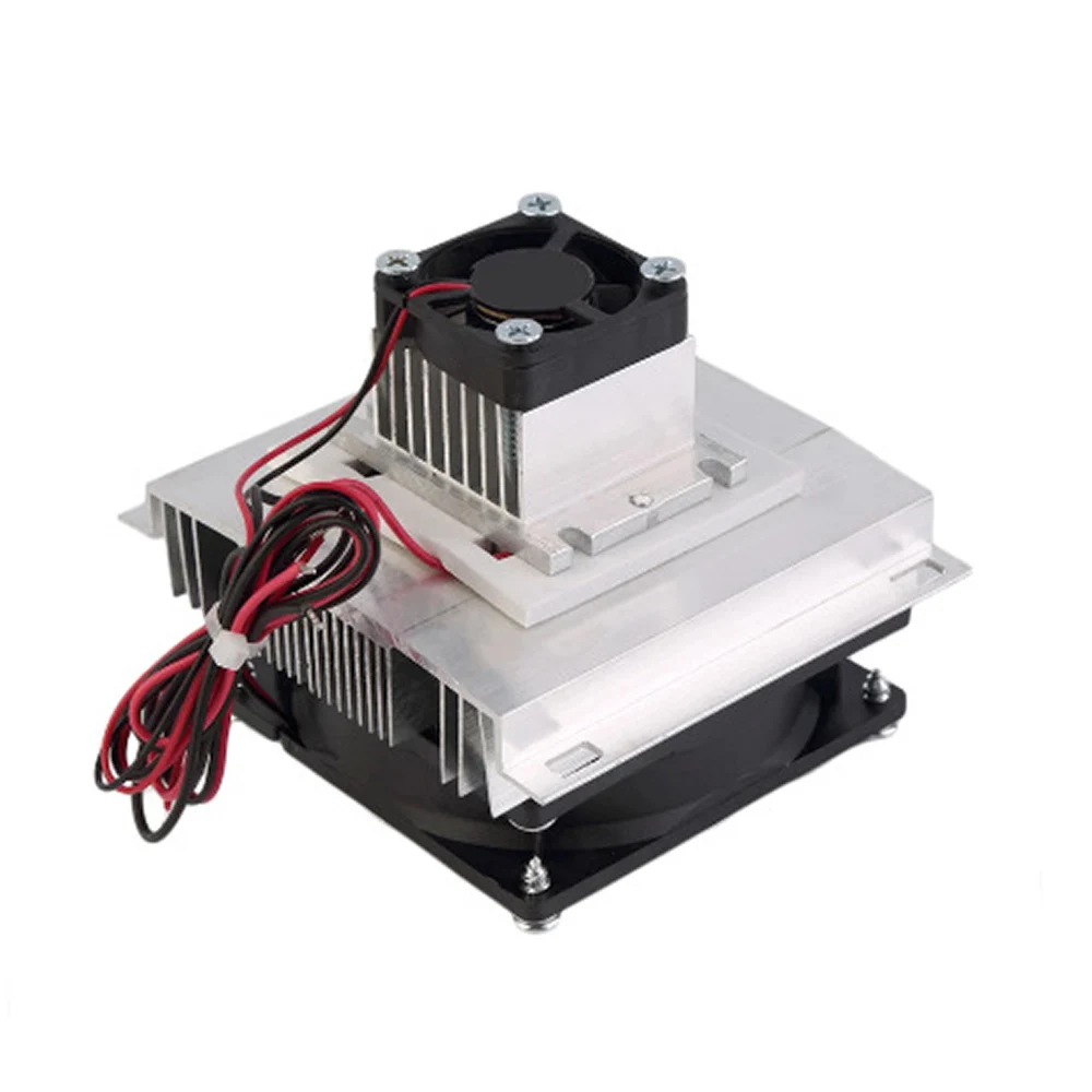 

DC 12V Semiconductor Refrigeration Cooler Air Cooling Radiator Fridge Cooling System DIY Air Conditioner Cooling System Kit Tool