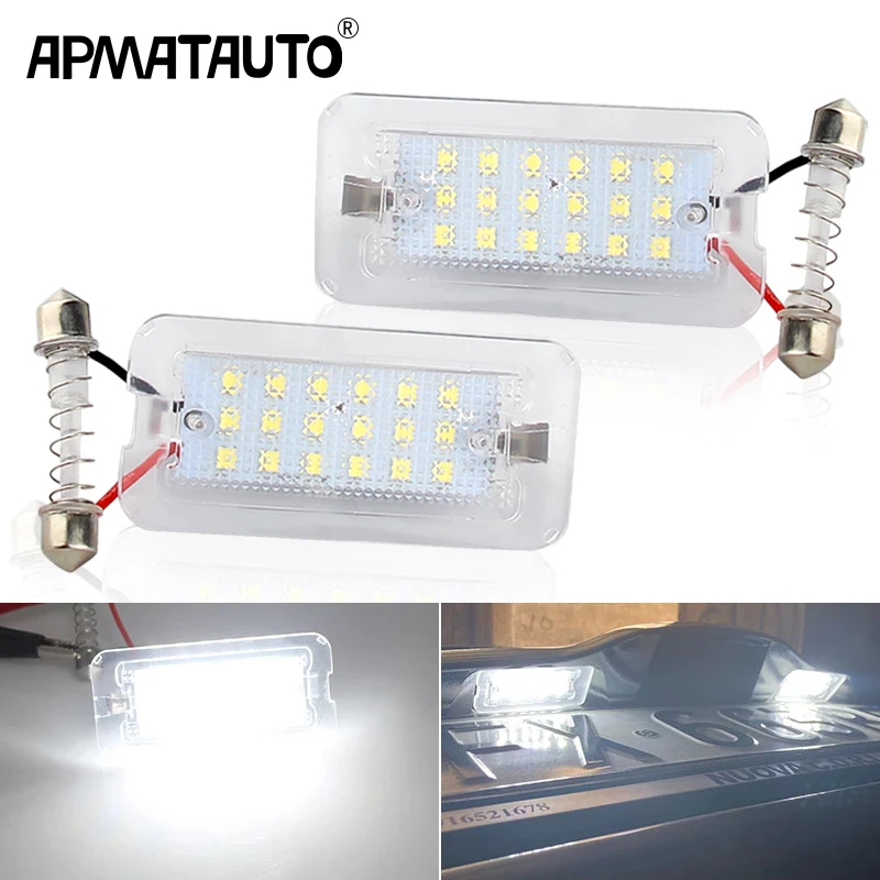 

2x Fits For Fiat 500 / Abarth 500 2007-2016 CANbus Xenon White Led Number License Plate Lights Replace OEM 51800482