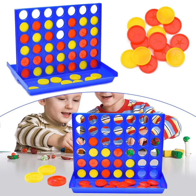 

Foldable Connect 4 In A Line Board Game Children's Educational Toys Kids Children Line Up Row Board Puzzle Toys Party Game