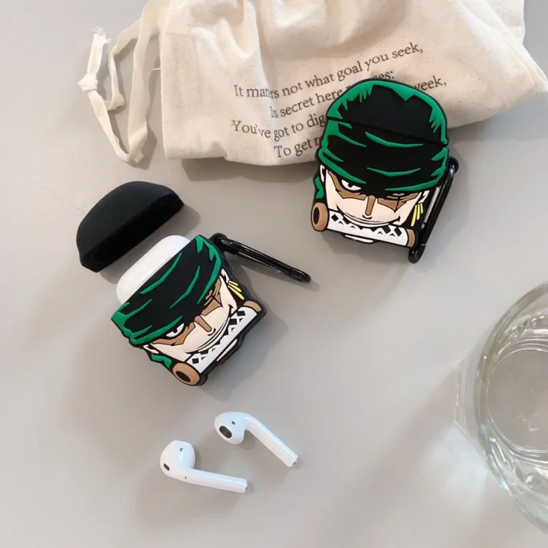 Фото Силиконовый чехол для наушников One Piece Zoro для Airpods 1 2 3 Pro, чехол для беспроводных Bluetooth-наушников, подарки на день рождения №3