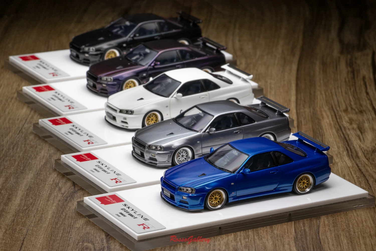 

MAKE UP 1:43 For Nissan GTR R34 V-spec II BBS 2000 JDM Simulated Limited Edition Resin Alloy Static Car Model Toy Gift