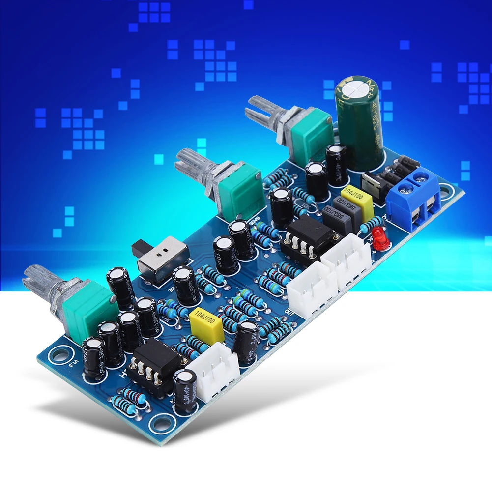 Плата предусилителя 2 1-канальный сабвуфер предусилитель Фильтр нижних частот