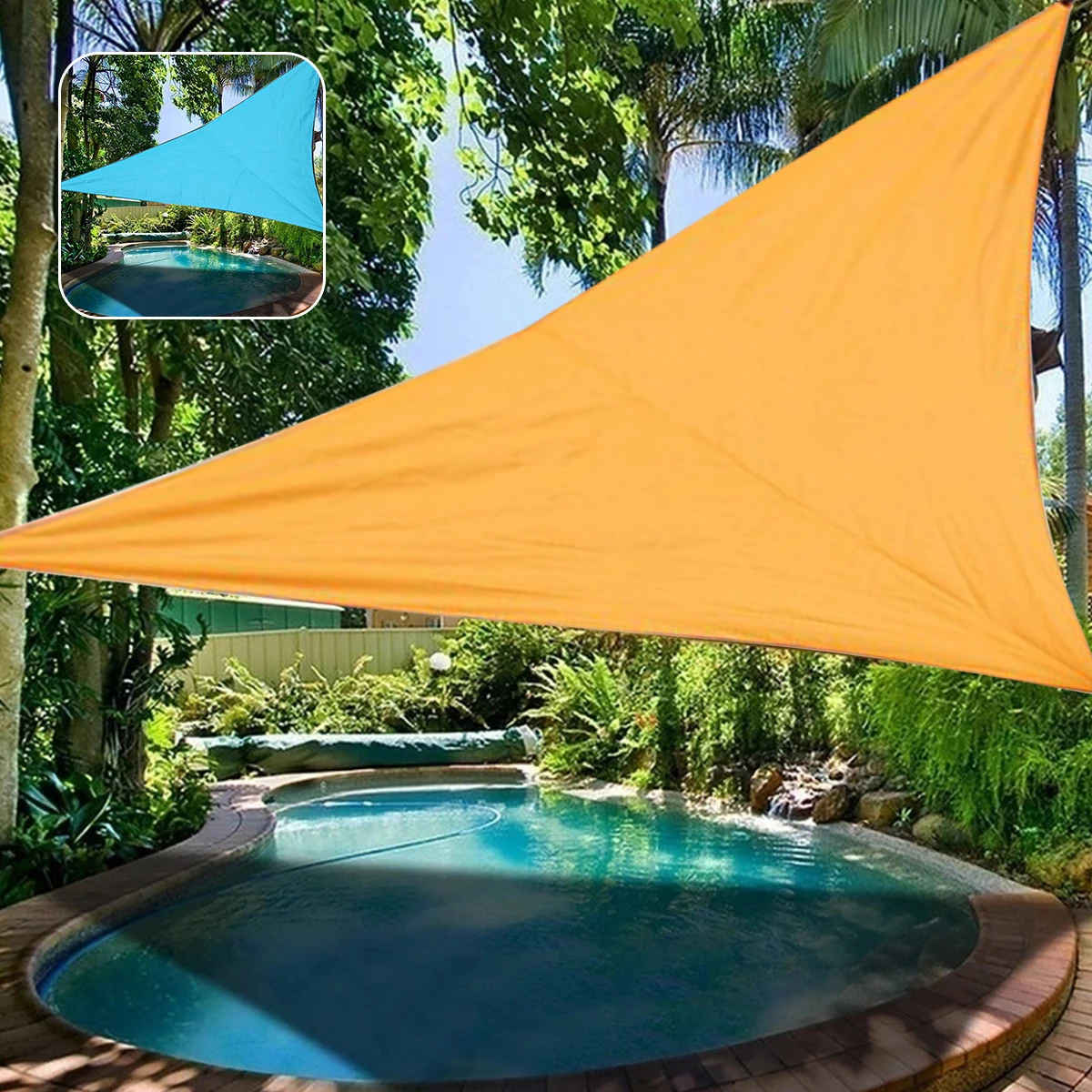 

Новый треугольный солнцезащитный козырек для отдыха на открытом воздухе треугольный солнцезащитный козырек водонепроницаемый УФ-блок тре...